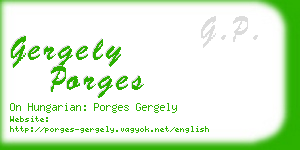 gergely porges business card